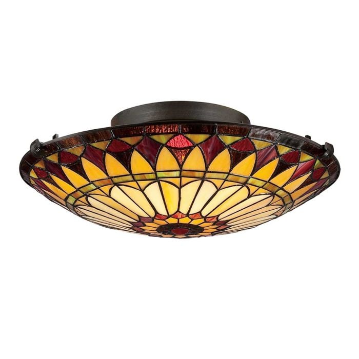 elstead lighting West End 2 Light Medium Floating Flush - Vintage Bronze