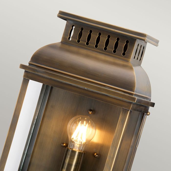 Elstead Lighting Westminster 1 Light Wall Lantern - Aged Brass
