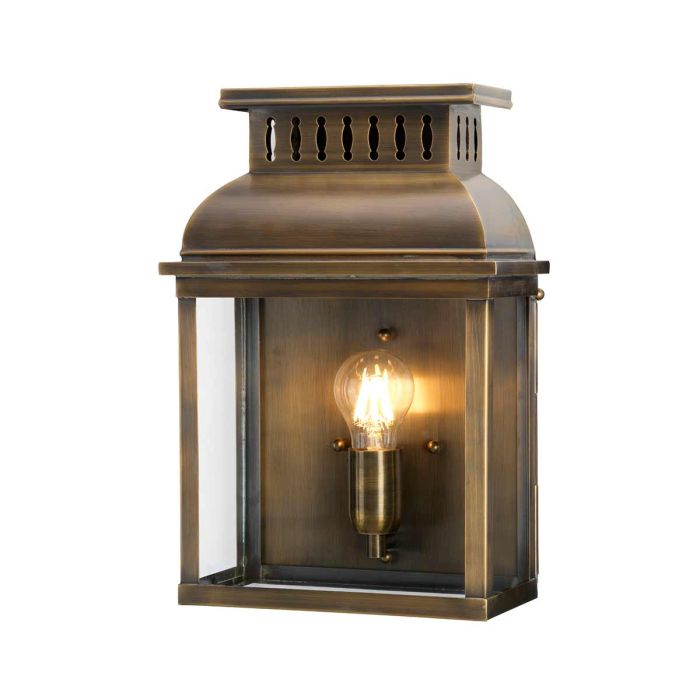 elstead lighting Westminster 1 Light Wall Lantern - Aged Brass