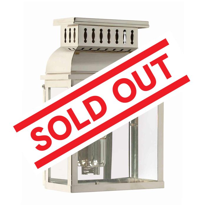 elstead lighting Westminster 1 Light Wall Lantern - Polished Nickel