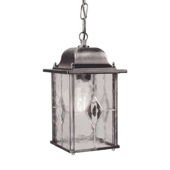 elstead lighting Wexford 1 Light Chain Lantern - Black/Silver