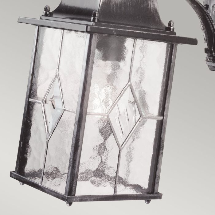 Elstead Lighting Wexford 1 Light Down Wall Lantern - Black/Silver