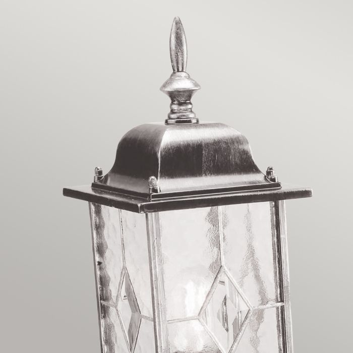 Elstead Lighting Wexford 1 Light Pedestal Lantern - Black/Silver