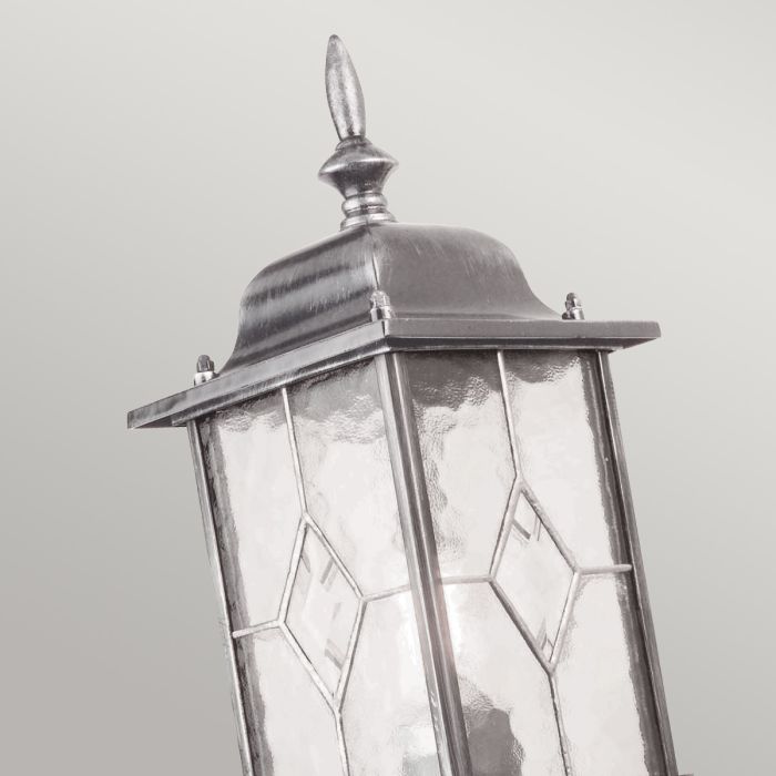 Elstead Lighting Wexford 1 Light Up Wall Lantern - Black/Silver