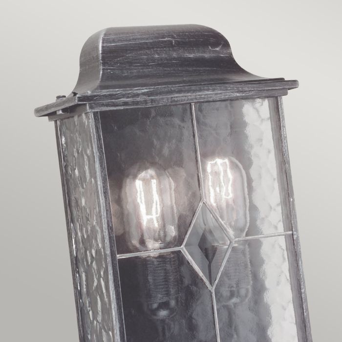 Elstead Lighting Wexford 2 Light Half Lantern - Black/Silver