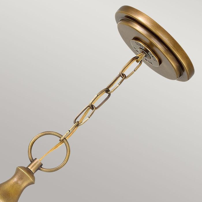 Elstead Lighting Wexley 3 Light Pendant - Heritage Brass
