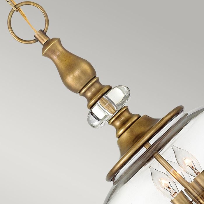 Elstead Lighting Wexley 3 Light Pendant - Heritage Brass