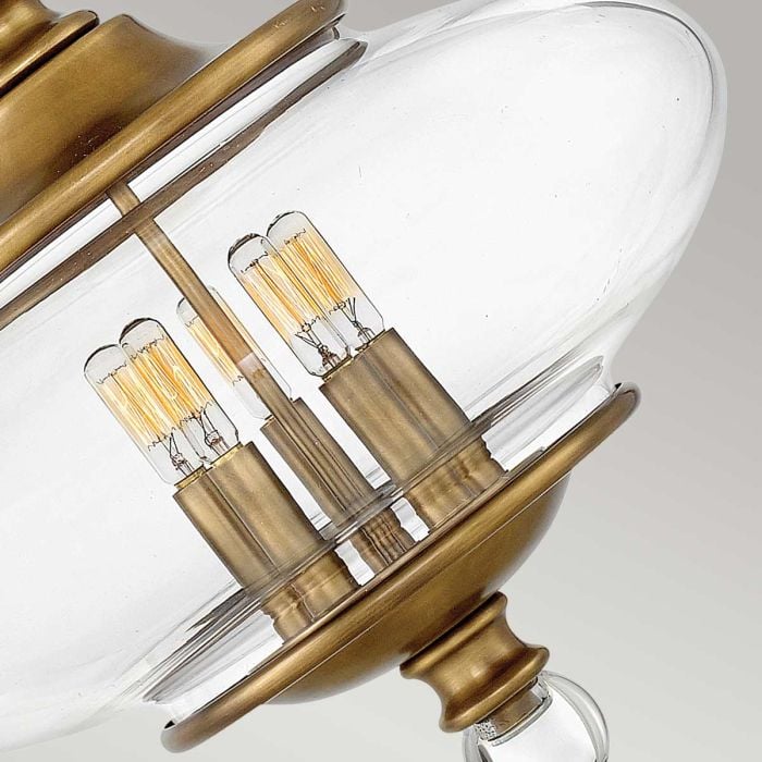 Elstead Lighting Wexley 5 Light Pendant - Heritage Brass