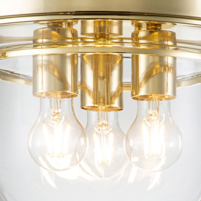 Elstead Lighting Whistling 3 Light Flush - Polished Brass