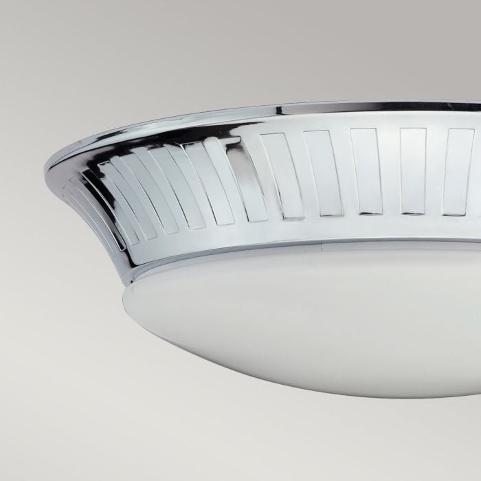 Elstead Lighting Whitby 1 Light Flush - Polished Chrome