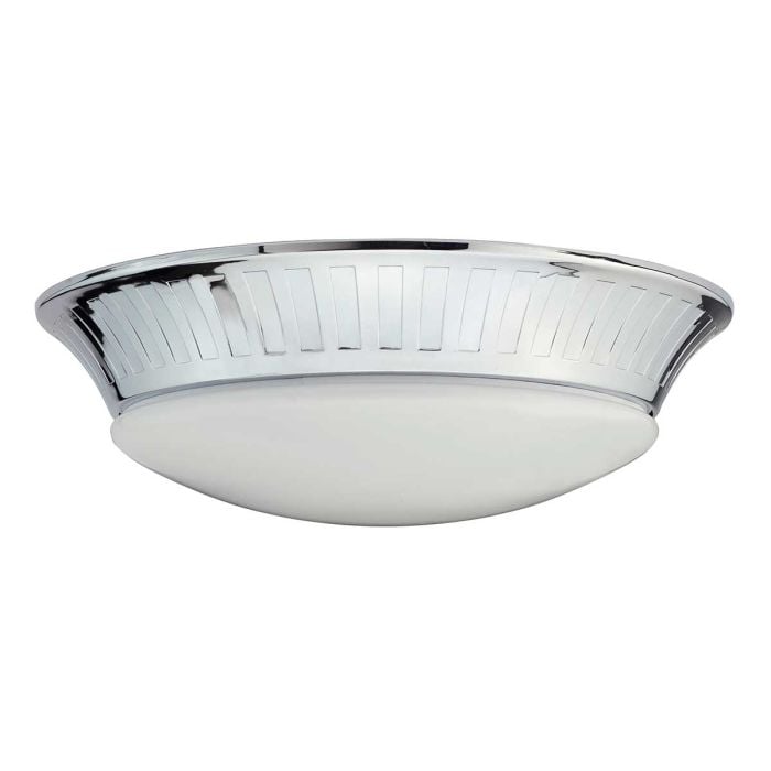 elstead lighting Whitby 1 Light Flush - Polished Chrome