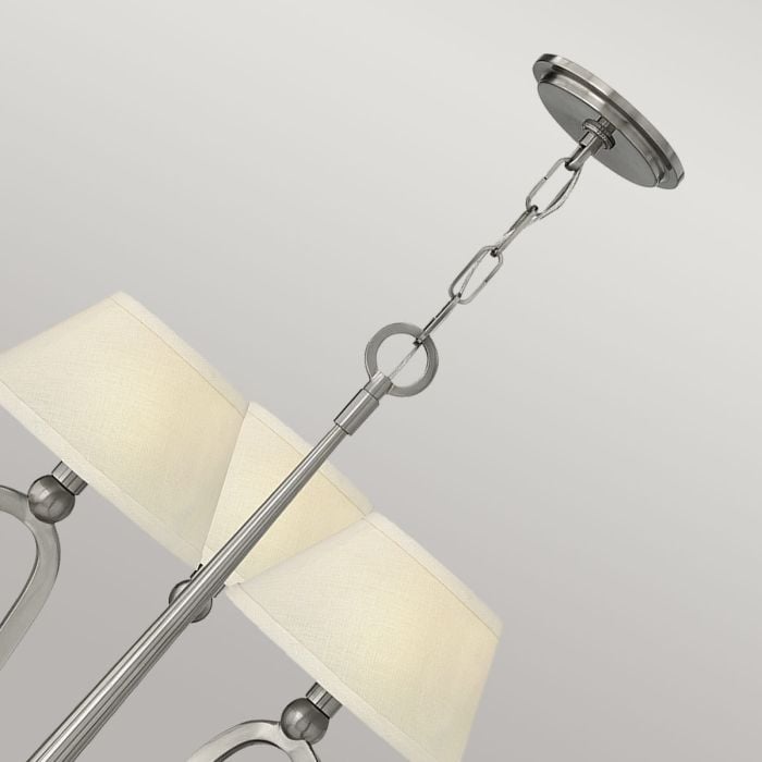 Elstead Lighting Whitney 3 Light Chandelier - Brushed Nickel