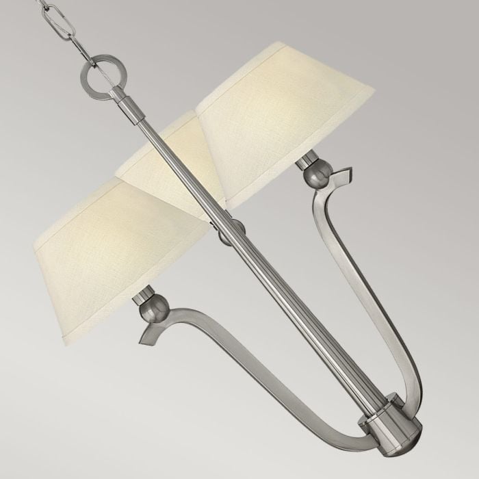 Elstead Lighting Whitney 3 Light Chandelier - Brushed Nickel