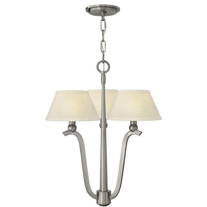 elstead lighting Whitney 3 Light Chandelier - Brushed Nickel
