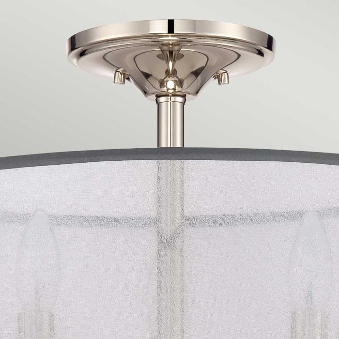 Elstead Lighting Whitney 3 Light Semi-Flush/Pendant - Imperial Silver