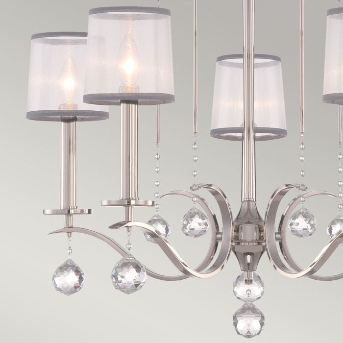 Elstead Lighting Whitney 5 Light Chandelier - Imperial Silver
