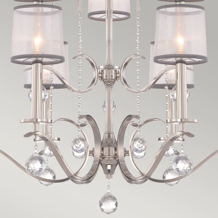 Elstead Lighting Whitney 9 Light Two Tier Chandelier - Imperial Silver