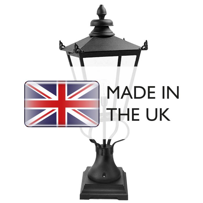 Elstead Lighting Wilmslow 1 Light Pedestal Lantern - Black