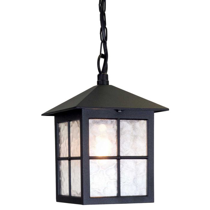 elstead lighting Winchester 1 Light Chain Lantern - Black