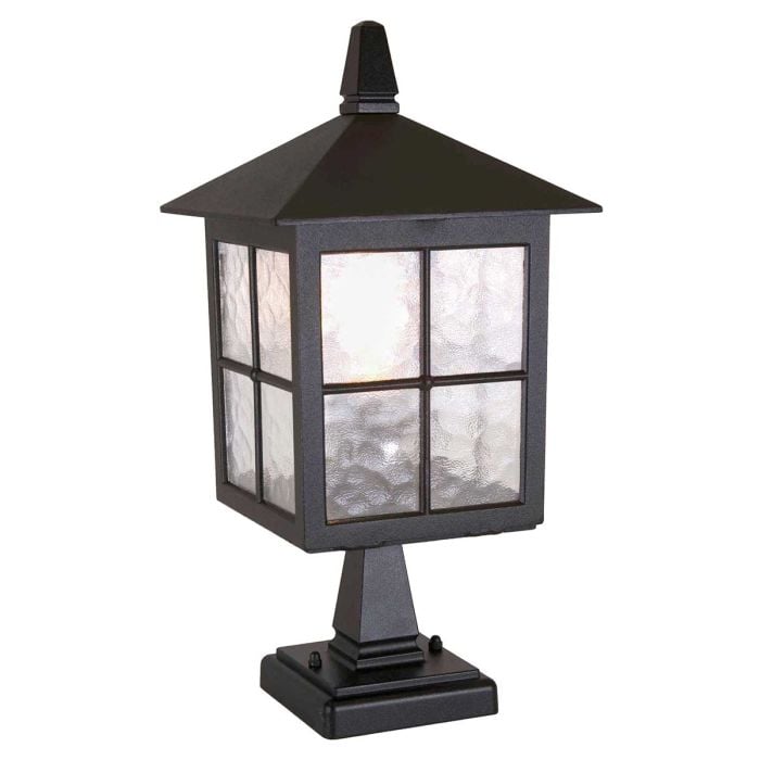 elstead lighting Winchester 1 Light Pedestal Lantern - Black