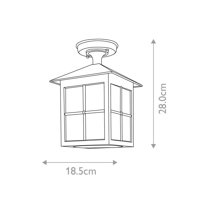 Elstead Lighting Winchester 1 Light Porch Lantern - Black