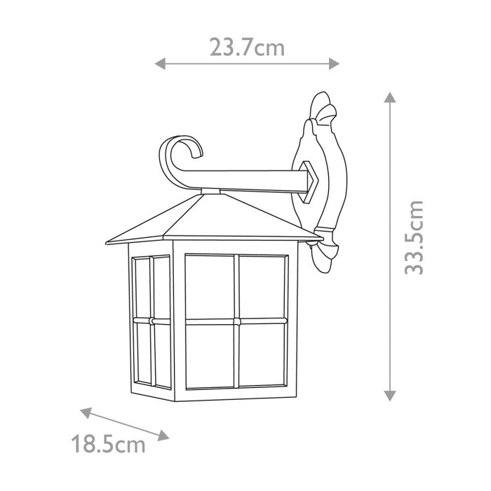 Elstead Lighting Winchester 1 Light Wall Down Lantern - Black