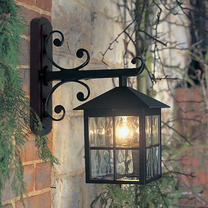 Elstead Lighting Winchester 1 Light Wall Down Lantern - Black - Exterior