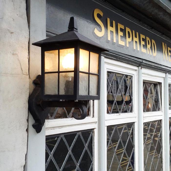 Elstead Lighting Winchester 1 Light Wall Up Lantern - Black