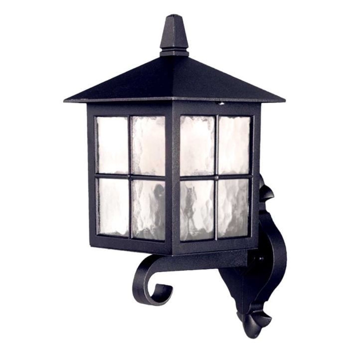 elstead lighting Winchester 1 Light Wall Up Lantern - Black