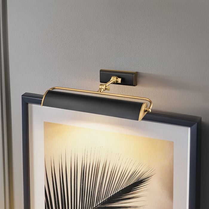 Elstead Lighting Winchfield 2lt Medium Picture Light - Aged Brass & Matte Black