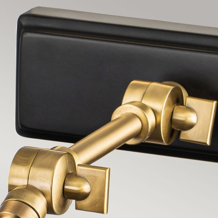 Elstead Lighting Winchfield 2lt Medium Picture Light - Aged Brass & Matte Black