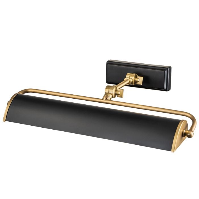 elstead lighting Winchfield 2lt Medium Picture Light - Aged Brass & Matte Black