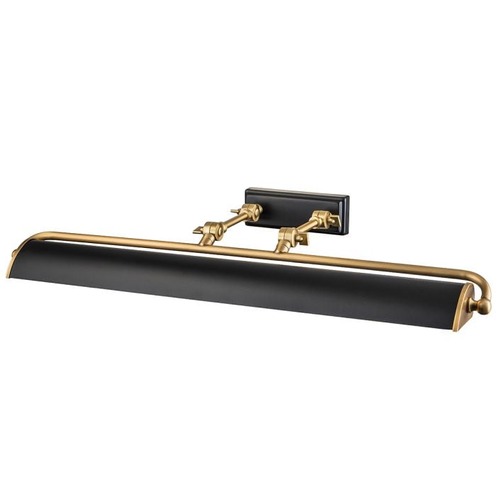 elstead lighting Winchfield 4lt Large Picture Light - Aged Brass & Matte Black