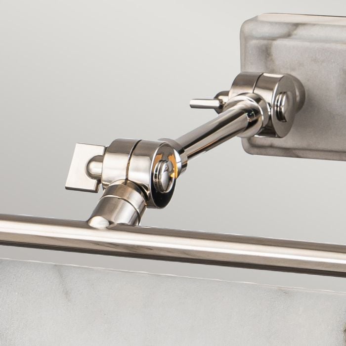 Elstead Lighting Winchfield 4lt Large Picture Light - Polished Nickel & White Marble Effect