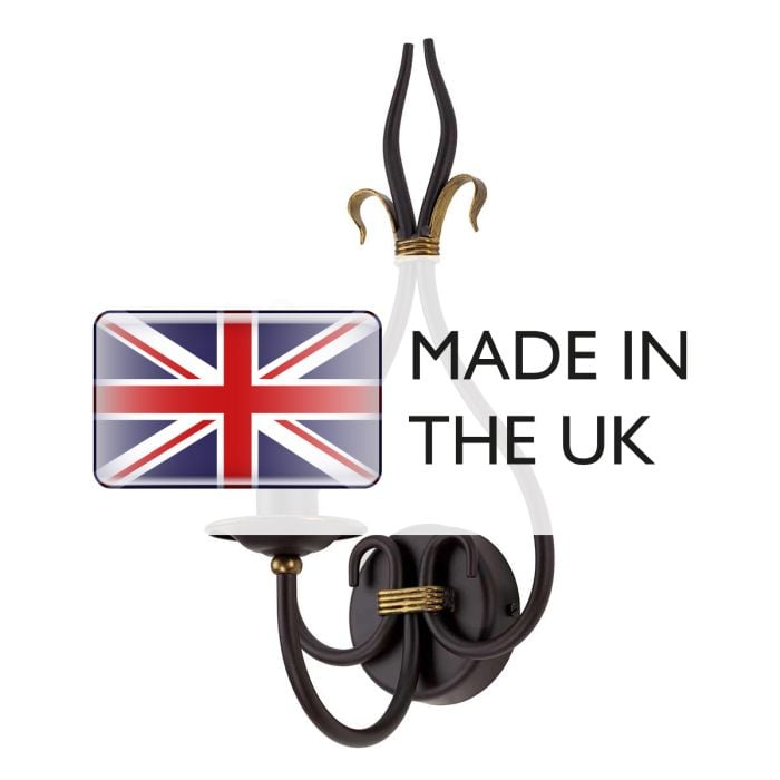 Elstead Lighting Windermere 1 Light Wall Light - Rust/Gold