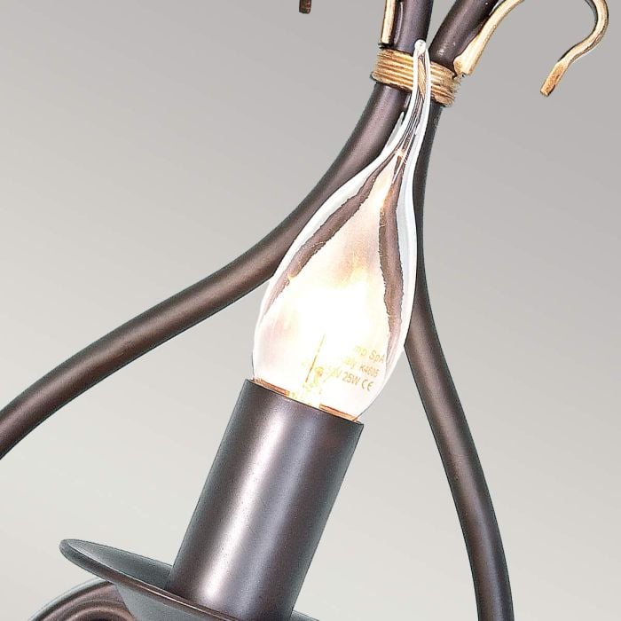 Elstead Lighting Windermere 1 Light Wall Light - Rust/Gold
