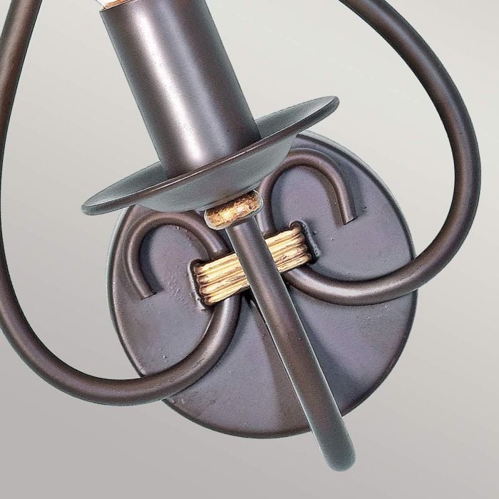 Elstead Lighting Windermere 1 Light Wall Light - Rust/Gold