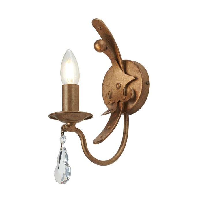 elstead lighting Windsor 1 Light Wall Light - Gold Patina