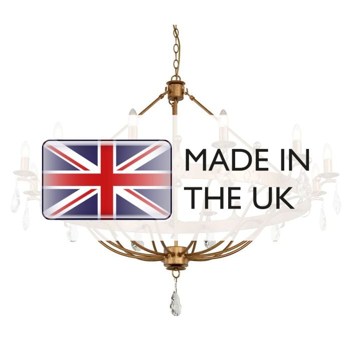 Elstead Lighting Windsor 12 Light Chandelier - Gold Patina