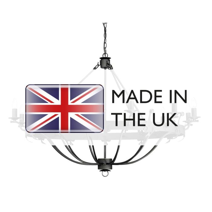 Elstead Lighting Windsor 12 Light Chandelier - Graphite