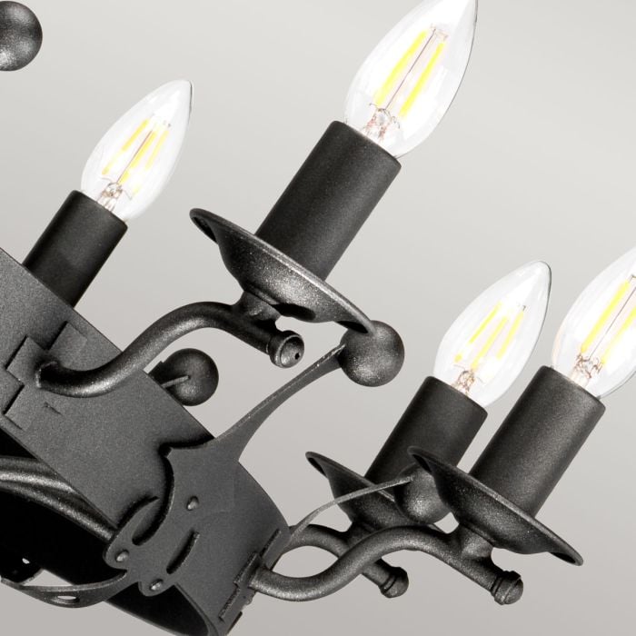 Elstead Lighting Windsor 12 Light Chandelier - Graphite