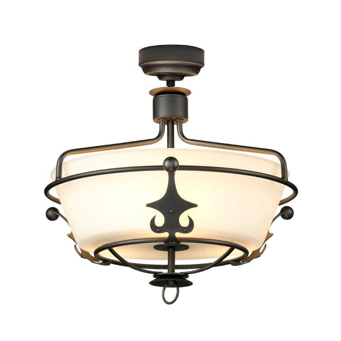 elstead lighting Windsor 3 Light Semi-Flush - Graphite