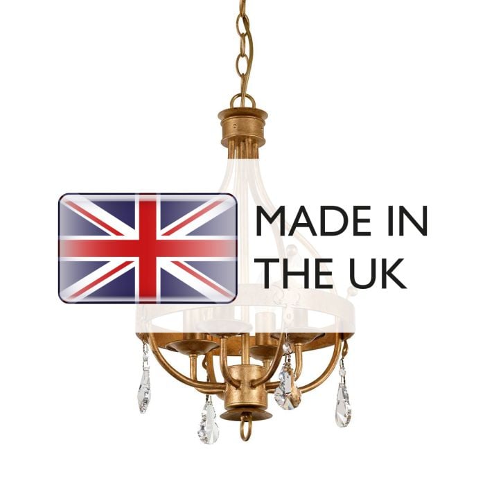 Elstead Lighting Windsor 4 Light Pendant - Gold Patina