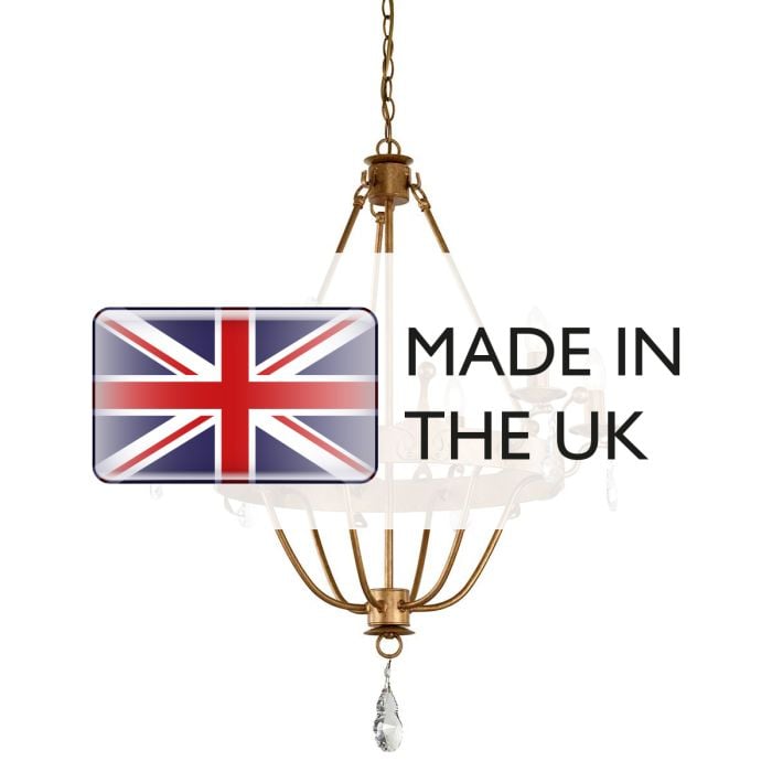 Elstead Lighting Windsor 6 Light Chandelier - Gold Patina