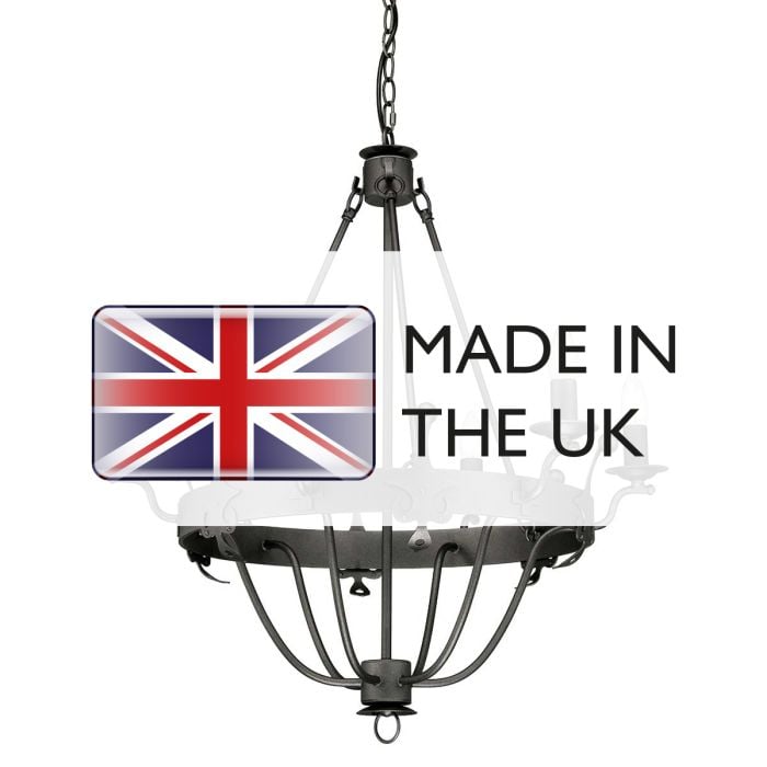 Elstead Lighting Windsor 6 Light Chandelier - Graphite