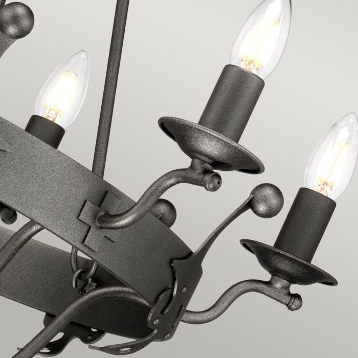Elstead Lighting Windsor 6 Light Chandelier - Graphite