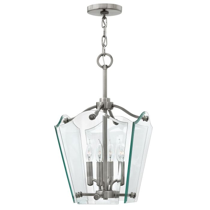 elstead lighting Wingate 4 Light Small Pendant - Polished Antique Nickel