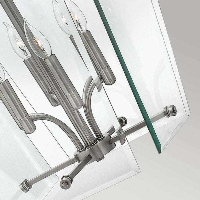 Elstead Lighting Wingate 6 Light Large Pendant - Polished Antique Nickel
