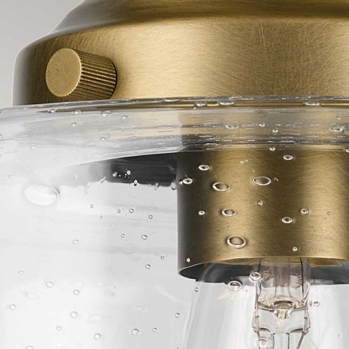 Elstead Lighting Winslow 1 Lt Ceiling Semi-Flush - Natural Brass