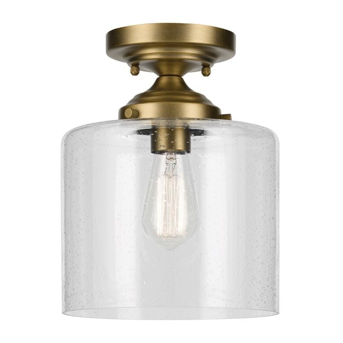 elstead lighting Winslow 1 lt Ceiling Semi-Flush - Natural Brass